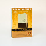 NTV, Santa Biblia, SentiPiel Azul-Chocolate, Letra Grande, Edicion Compacta - (Spanish)